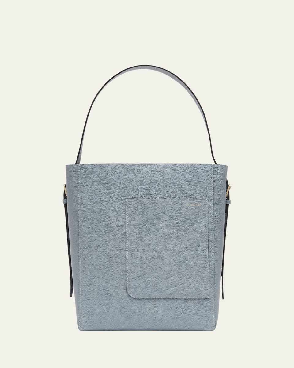 Secchiello Medium Leather Bucket Bag